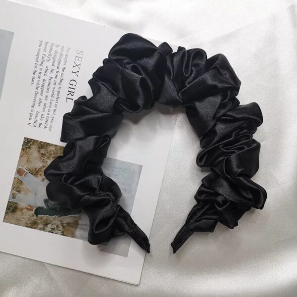 Amelia silk satin Headband (black)