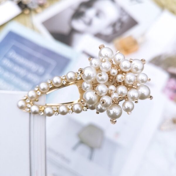 Hair Clip with strass & pearls