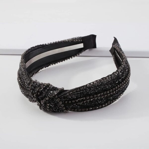 Blanche Shimmer Headband (Black & Grey)