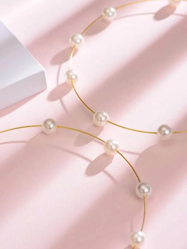 Bubble pearls hoops