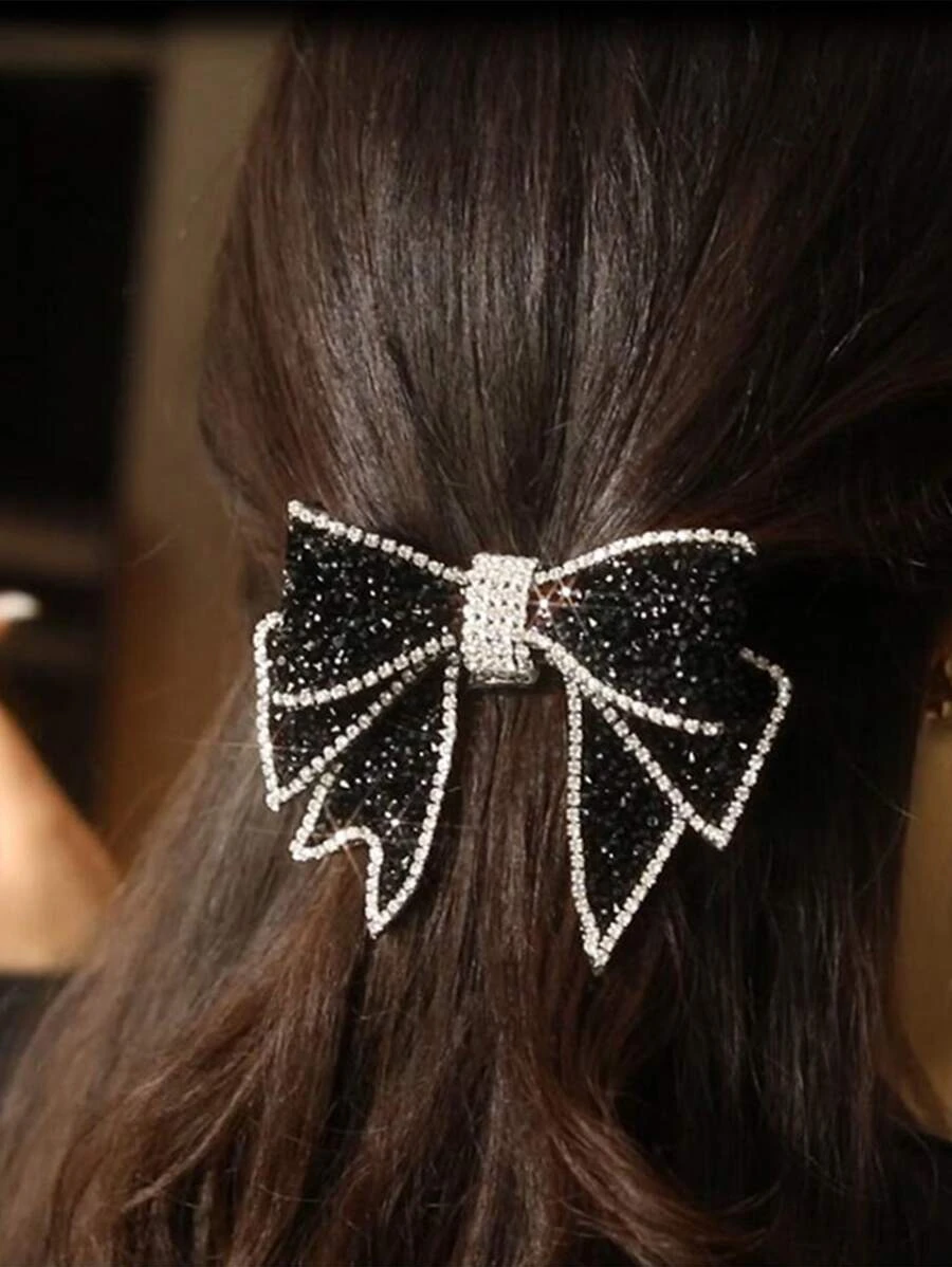 Shinny black hair clips