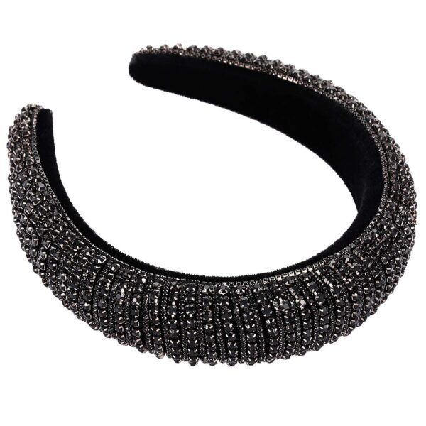 Reina Crystal Headband (Black)
