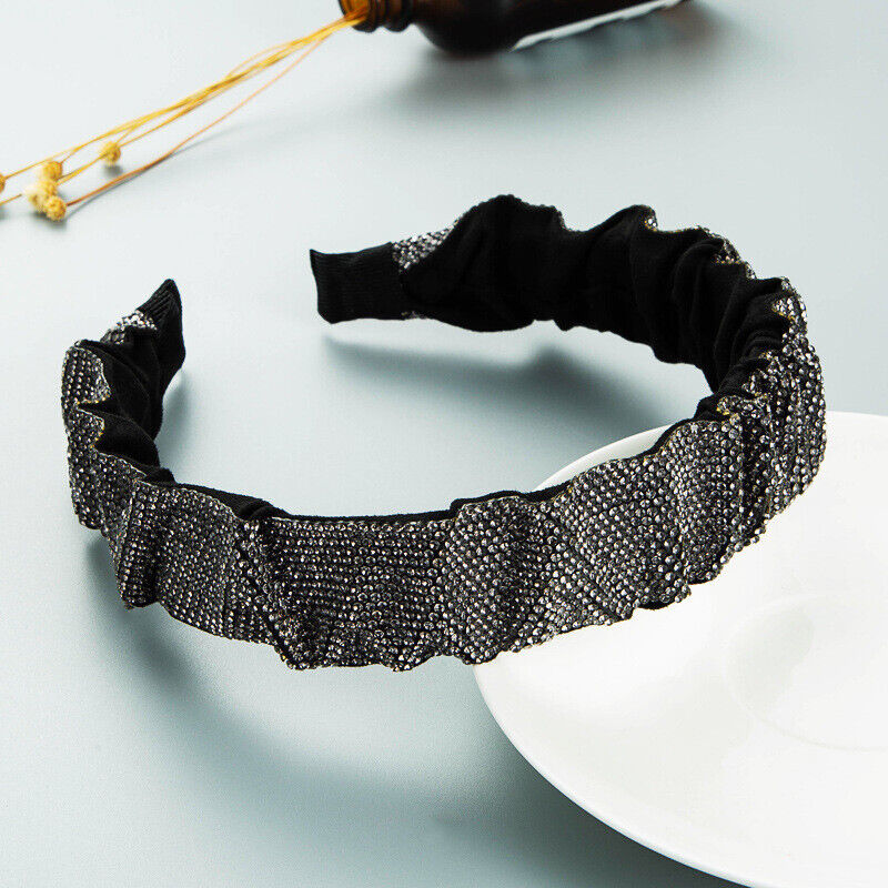 Strass wave Headband Black