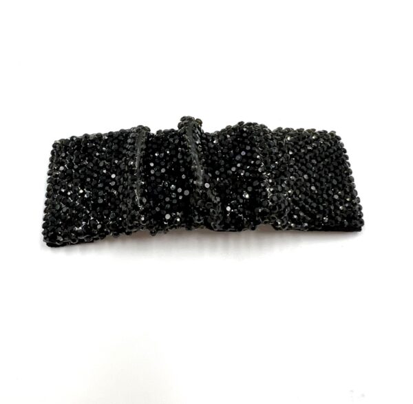 Strass Wave Hair Clips (black)