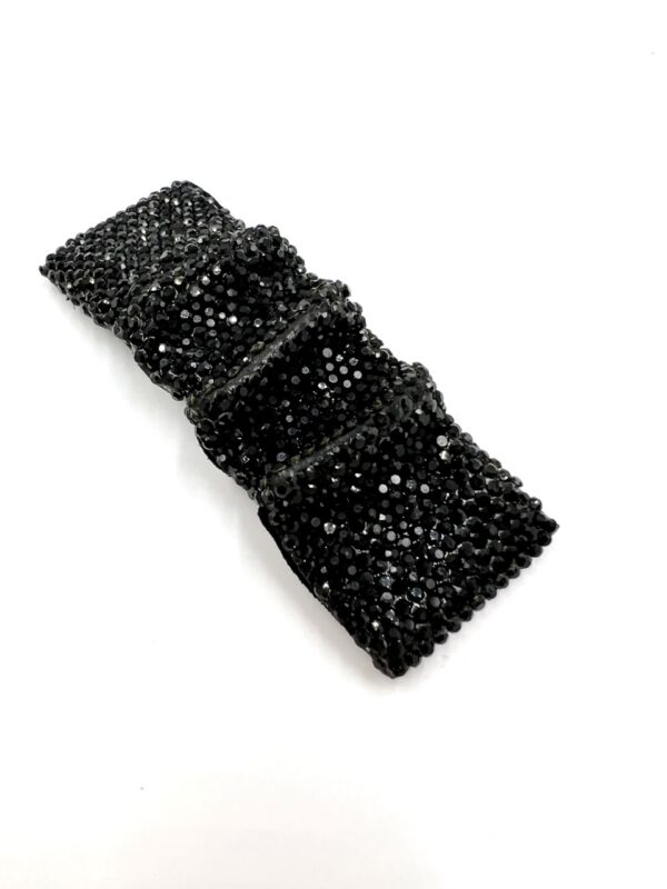 Strass Wave Hair Clips (black)