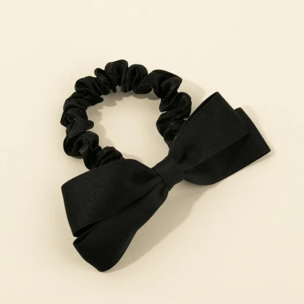 Velvet Bow Scrunchie (black)