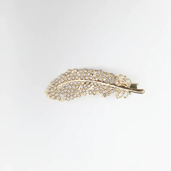 Gold Feather Clip