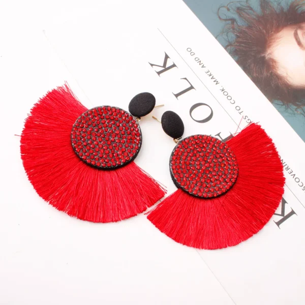 Chandelier Red Earrings